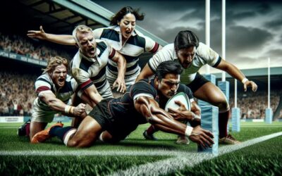 Passage en force : Action de franchir la ligne d’en-but avec force., qu’est ce que c’est en rugby ?